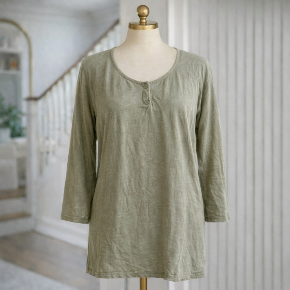 Aritzia Wilfred 3/4 100% Linen Shirt Sz Small